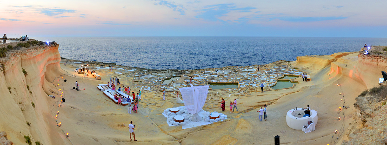 beach wedding event set up unique white setting romantic love fairylights